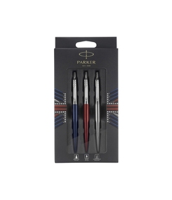 Набор Parker Jotter London Trio: гелевая ручка Red CT + шариковая ручка Blue CT + карандаш Stainless Steel CT