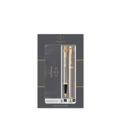 Набор «Parker IM Core Brushed Metal GT»: ручка шариковая, ручка роллер