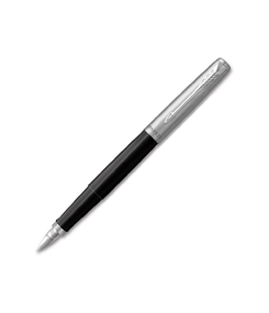 Перьевая ручка Parker Jotter Black CT, перо:F, цвет чернил: blue, в подарочной упаковке.