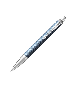 Шариковая ручка Parker IM Premium K318 Blue Grey CT, стержень: M, цвет чернил: blue, в подарочной упаковке.