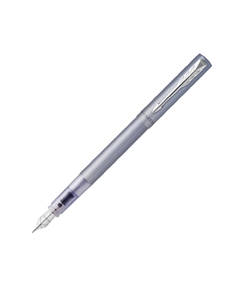 Перьевая ручка Parker Vector XL Silver Blue CT, цвет чернил blue, перо: F/M, в подарочной упаковке.