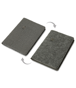 Двустороннее портфолио из рпет-фетра и искусственной кожи "Felt", серый