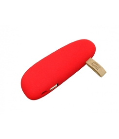 PB_Small_stone Универсальное зарядное устройство power bank в форме камня. 2600MAH. Красный