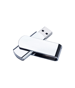 USB-флешка металлическая поворотная на 16 ГБ 3.0, глянец