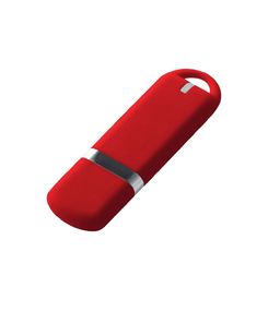 USB-флешка на 16 ГБ 3.0 USB, с покрытием soft-touch, красный