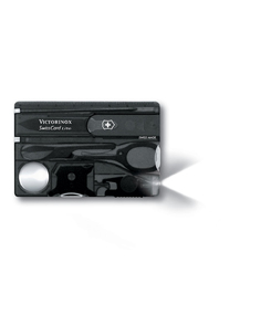 Швейцарская карточка VICTORINOX SwissCard Lite, 13 функций, полупрозрачная чёрная