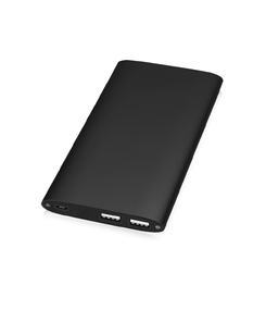 Портативное зарядное устройство "Джет" с 2-мя USB-портами, 8000 mAh, черный