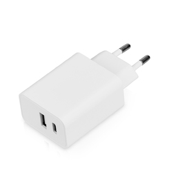 Сетевое зарядное устройство c выходами USB-A и USB-C «Recharger», 10 Вт, белый