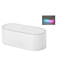 Ночник с беспроводной зарядкой и RGB подсветкой "Miracle", 15 Вт, белый (Р)