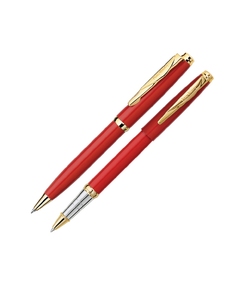 Набор Pierre Cardin PEN&PEN: ручка шариковая + роллер. Цвет - красный. Упаковка Е.