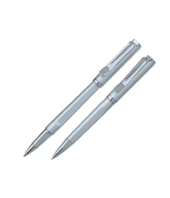 Набор Pierre Cardin PEN&PEN: ручка шариковая + роллер. Цвет - серебристый. Упаковка Е.