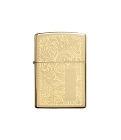 Зажигалка ZIPPO Venetian с покрытием High Polish Brass, латунь/сталь, золотистая, 38x13x57 мм