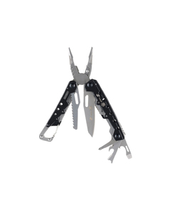 Мультитул Stinger, 105x40 мм, 12 функций, сталь, чёрно-серебристый, в комплекте нейлоновый чехол