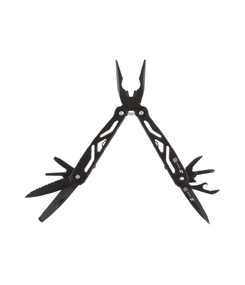 Мультитул Stinger, 100x35 мм, 12 функций, сталь/алюминий, чёрный, в комплекте нейлоновый чехол