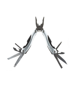 Мультитул Stinger, 100x50 мм, 15 функций, сталь/алюминий/пластик, серебристый, в нейлоновом чехле