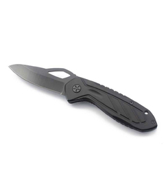 Нож складной Stinger, 80 мм, (чёрный), материал рукояти: алюминий (чёрный)
