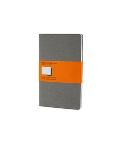 Записная книжка Moleskine Cahier (в линейку, 3 шт.), Large (13х21см), серый