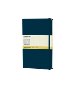 Записная книжка Moleskine Classic (в клетку) в твердой обложке, Large (13х21см), голубой сапфир