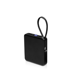 Внешний аккумулятор со встроенным кабелем USB-C «Дэнси», 5000 мАч, черный
