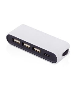 USB-хаб «Hubix» с коннектором 2-в-1 USB-C и USB-A, 2.0, белый