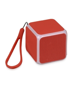 Портативная колонка «Cube» с подсветкой, красный