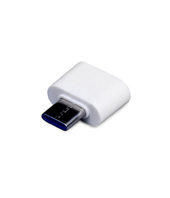Универсальный адаптер USB Type-C папа Type-A мама, белый