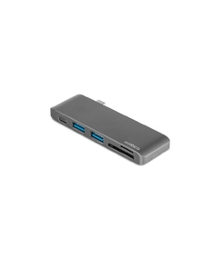 Сетевой USB адаптер/концентратор 5 в 1 Rombica Type-C M2, серый