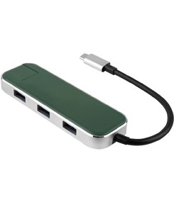 Хаб USB Rombica Type-C Chronos Green