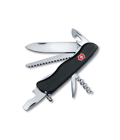 Нож перочинный VICTORINOX Forester, 111 мм, 12 функций, с фиксатором лезвия, чёрный