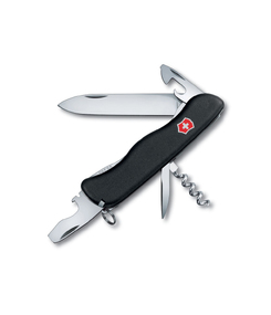Нож перочинный VICTORINOX Picknicker, 111 мм, 11 функций, с фиксатором лезвия, чёрный