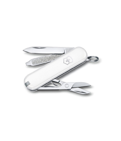 Нож-брелок VICTORINOX Classic SD Colors "Falling Snow", 58 мм, 7 функций, белый