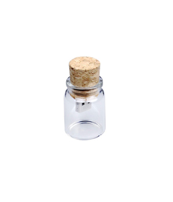 Флешнакопитель в виде пробки в бутылочке (Bottle.512.W, I= 512 Мбайт, Деревянный корпус, стеклянные вставки. Без перс.)