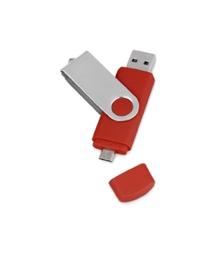 USB/micro USB-флешка 2.0 на 16 Гб «Квебек OTG», красный