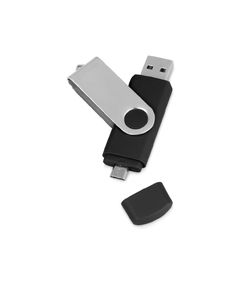 USB/micro USB-флешка 2.0 на 16 Гб «Квебек OTG», черный