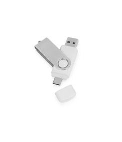 USB3.0/USB Type-C флешка на 16 Гб «Квебек C», белый