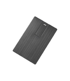 Флеш-карта USB 2.0 16 Gb в виде металлической карты "Card Metal", темно-серый