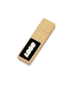 USB 2.0- флешка на 32 Гб c подсветкой логотипа «Bamboo LED»