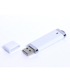 USB-флешка промо на 32 Гб прямоугольной классической формы, белый