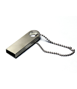 USB 2.0-флешка на 128 Гб с мини чипом и круглым отверстием, серебристый
