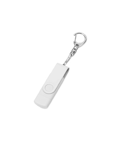 USB-флешка на 32 Гб 3 в 1 поворотный механизм, c двумя дополнительными разъемами MicroUSB и TypeC C с одноцветным металлическим клипом, белый