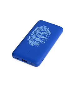Внешний беспроводной аккумулятор с подсветкой лого «Reserve X» v.2, 8000 mAh, ярко-синий