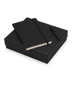 Подарочный набор Moleskine Indiana с блокнотом А5 Soft и ручкой, черный