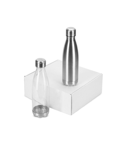 Подарочный набор с термосом и бутылкой «Bottle set», серебристый
