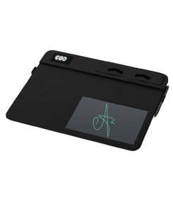 Многофункциональный коврик для мыши «Multi Pad» с беспроводной зарядкой и LCD экраном, 10 Вт, черный