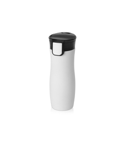 Вакуумная термокружка с кнопкой Streamline, Waterline, soft-touch, белый (P)