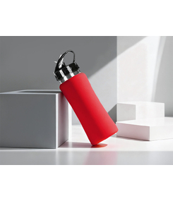 Бутылка для воды "Bottle C1", сталь, soft touch, 600 мл, красный