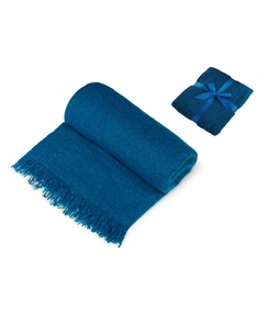Плед акриловый Mohair, синий