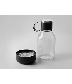 Бутылка для воды 2-в-1 «Dog Bowl Bottle» со съемной миской для питомцев, 1500 мл, черный