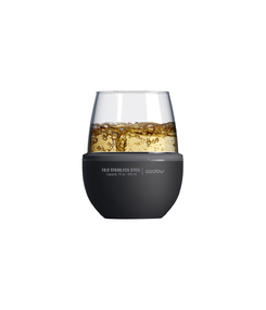 Тумблер для вина WINE KUZIE, черный