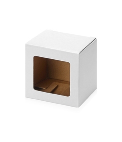 Коробка для кружки с окном, 11,2х9,4х10,7 см., белый